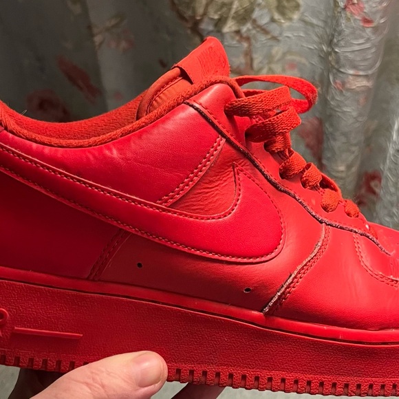 Nike Air Force ‘07 1 LV8 University Red Leather Sneakers Men’s Size 12 - Picture 2 of 8
